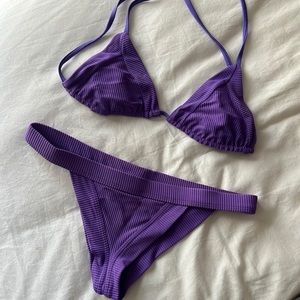 Frankie’s Bikinis - Violet Tia Bikini Top and Cole Bikini Bottoms